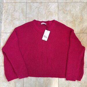 Women's Zara Pink Knit Sweater - Size M